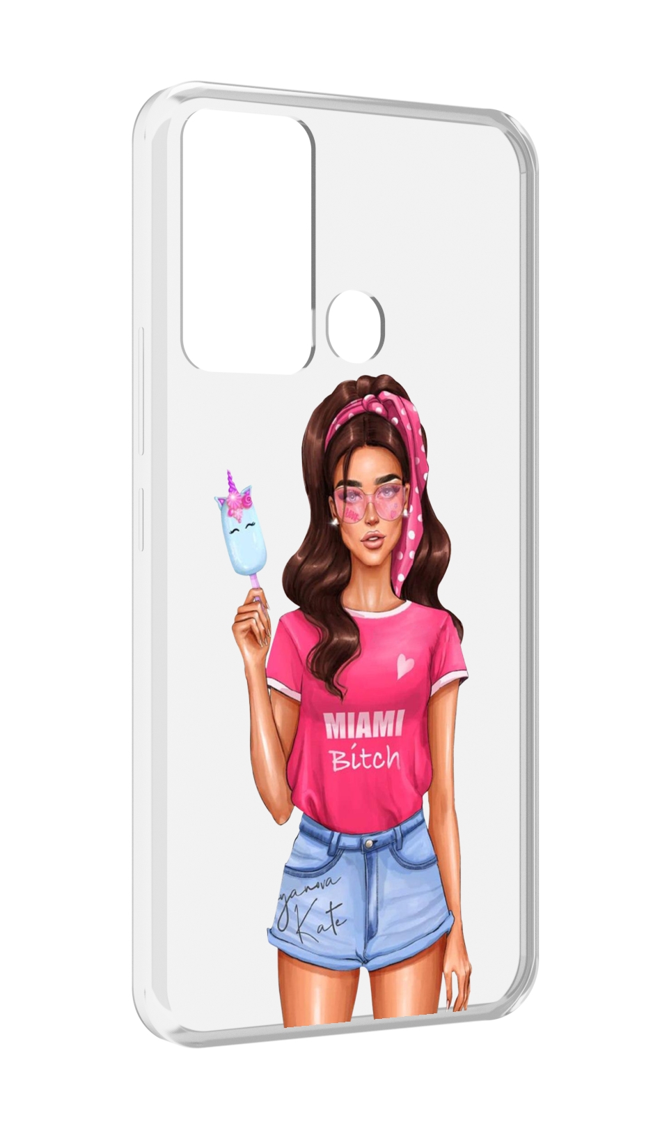 

Чехол MyPads майами-битч женский для Infinix Hot 12i, Прозрачный, Tocco
