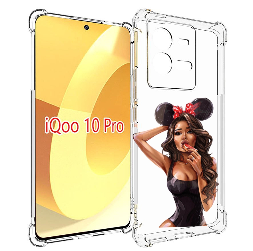 

Чехол MyPads девушка-с-грейпфрутом женский для Vivo iQOO 10 Pro, Прозрачный, Tocco