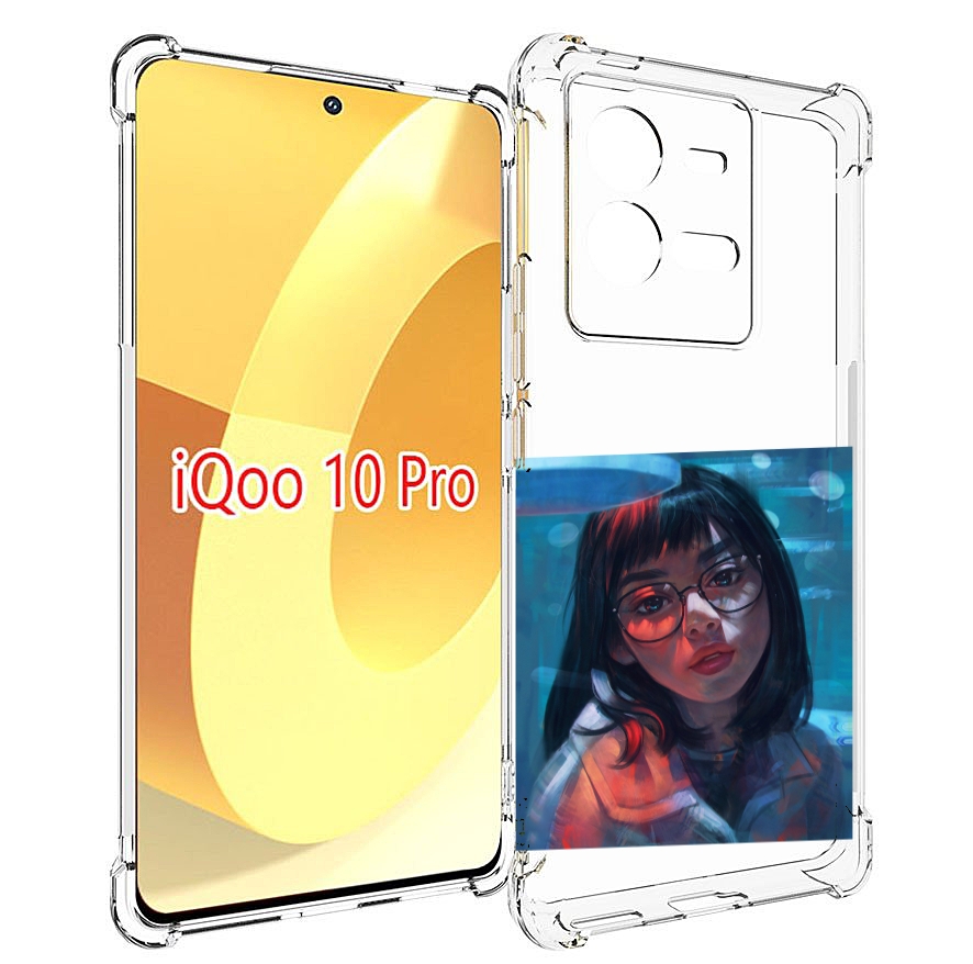

Чехол MyPads девушка-под-красным-светом для Vivo iQOO 10 Pro, Прозрачный, Tocco