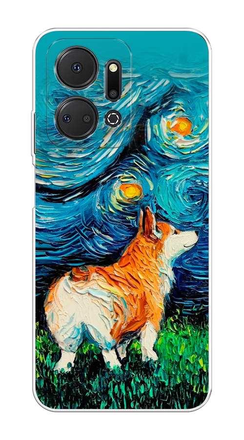 

Чехол на Honor X7A "Корги звёздная ночь", Коричневый;белый;зеленый, 6120650-1