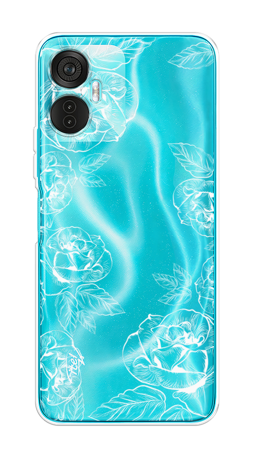 

Чехол на Itel Vision 5 Plus "Розы графика", Черный;серый, 3201150-2