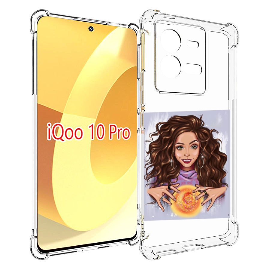 

Чехол MyPads девушка-волшебница для Vivo iQOO 10 Pro, Прозрачный, Tocco