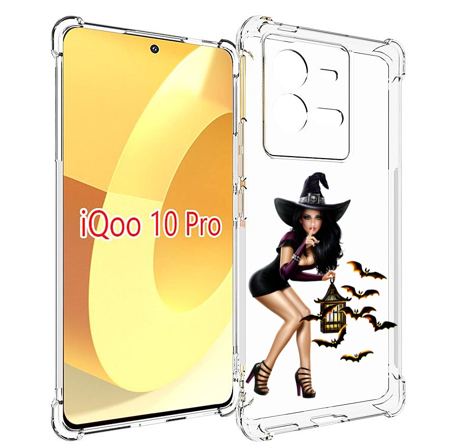 

Чехол MyPads девушка-ведьма женский для Vivo iQOO 10 Pro, Прозрачный, Tocco