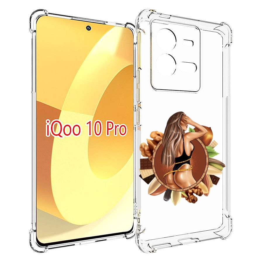 Чехол MyPads девушка-в-черном-купальнике женский для Vivo iQOO 10 Pro