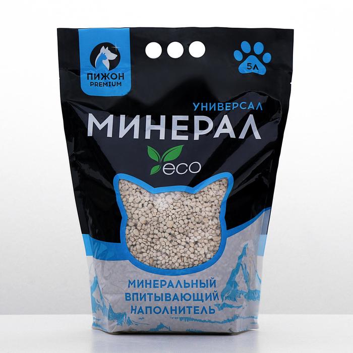 

Наполнитель для кошачьих туалетов Пижон Premium, минеральный, впитывающий, 5 л