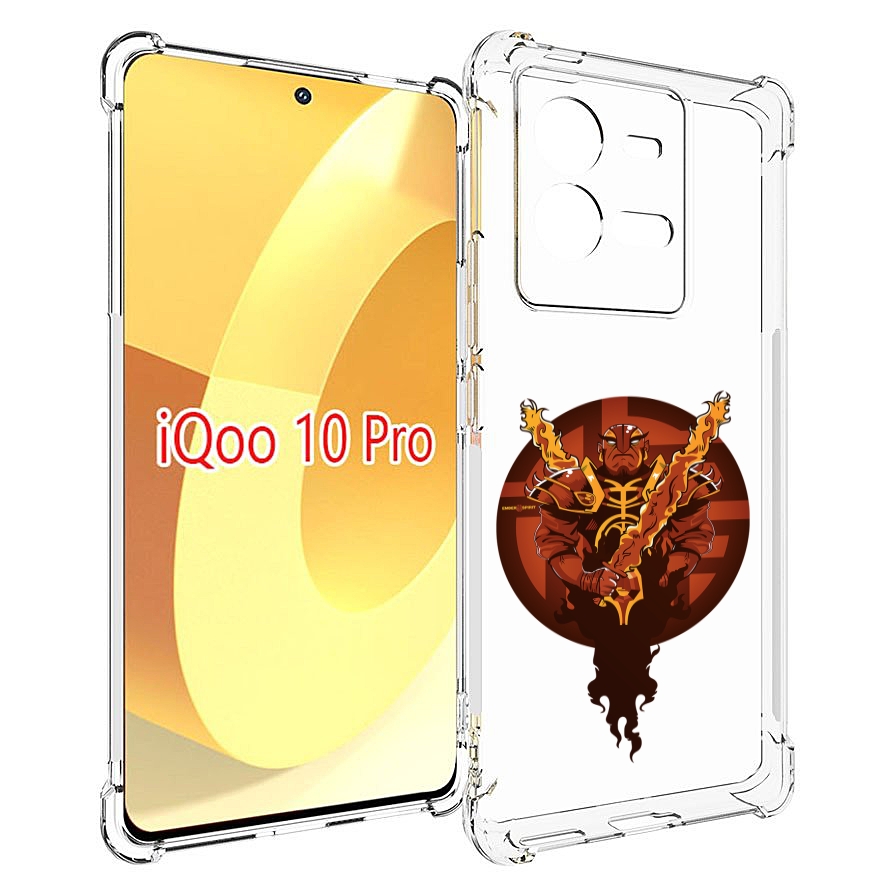 

Чехол MyPads ember spirit для Vivo iQOO 10 Pro, Прозрачный, Tocco