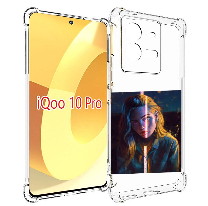 

Чехол MyPads девушка-в-тени для Vivo iQOO 10 Pro, Прозрачный, Tocco