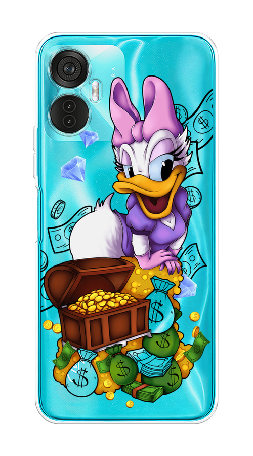 

Чехол на Itel Vision 5 Plus "Rich Daisy Duck", Коричневый;белый;фиолетовый, 3201150-6