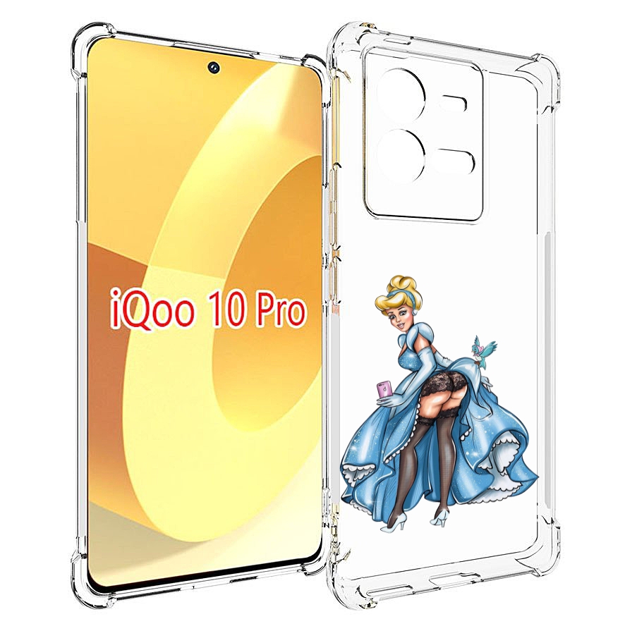 

Чехол MyPads девушка-в-платье-красивая женский для Vivo iQOO 10 Pro, Прозрачный, Tocco