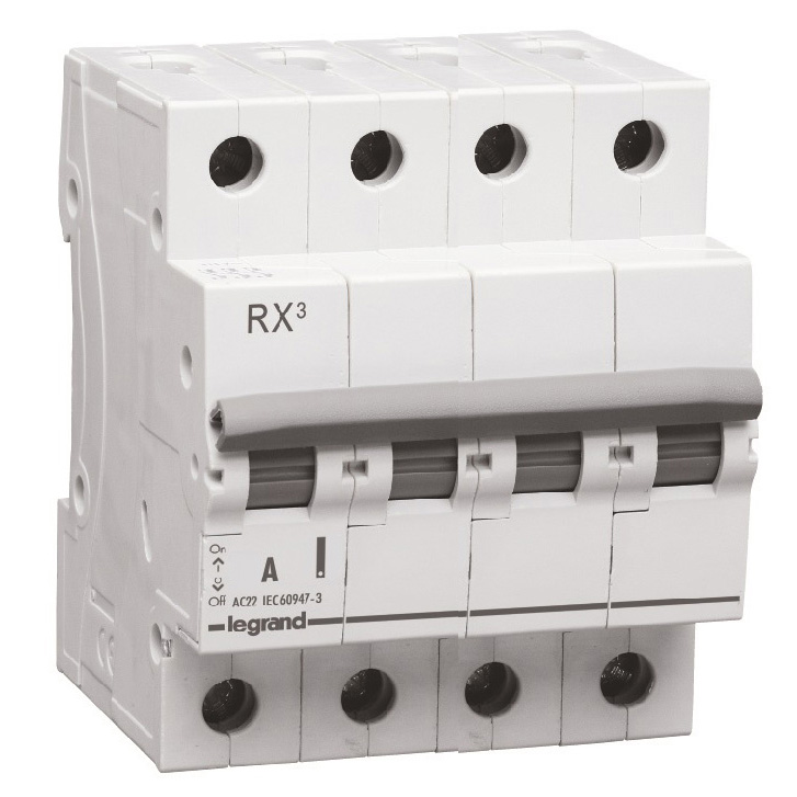

Выключатели-разъединители RX3 - 4П - 40 А - 4 модуля | код 419417 | LEGRAND (1 шт.)