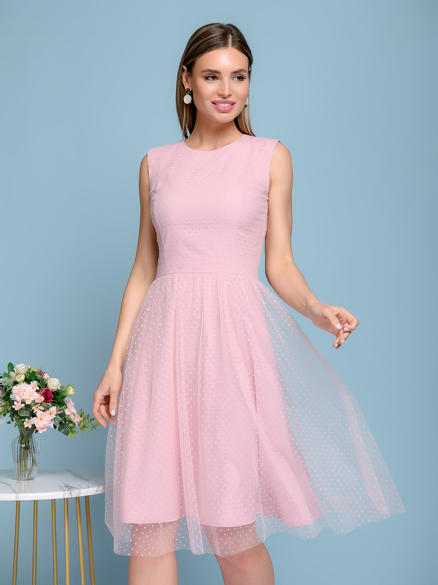 Платье женское 1001dress 102560 розовое 50 RU