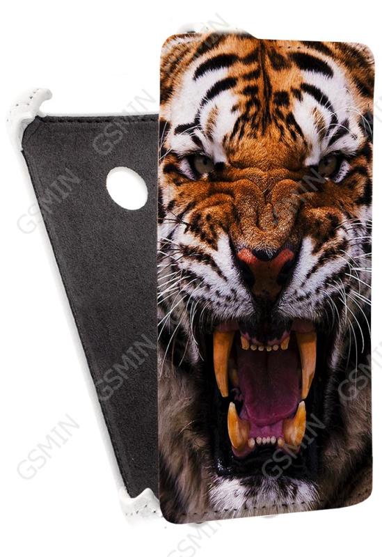 

Кожаный чехол для Microsoft Lumia 532 Dual sim Armor Case (Белый) (Дизайн 142)