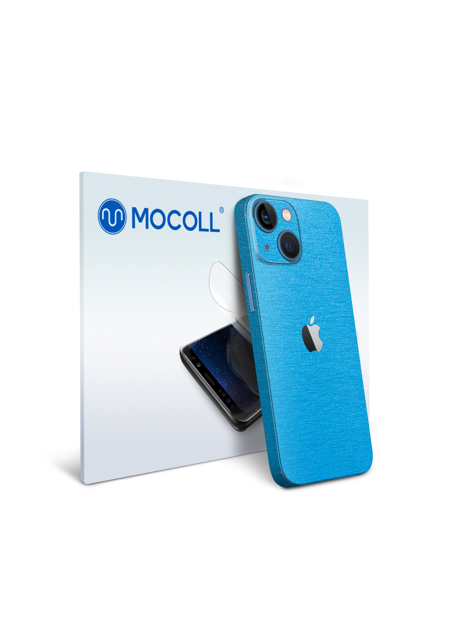 

Гидрогелевая защитная пленка MOCOLL для задней панели Apple iPhone 13 Металлик Голубой