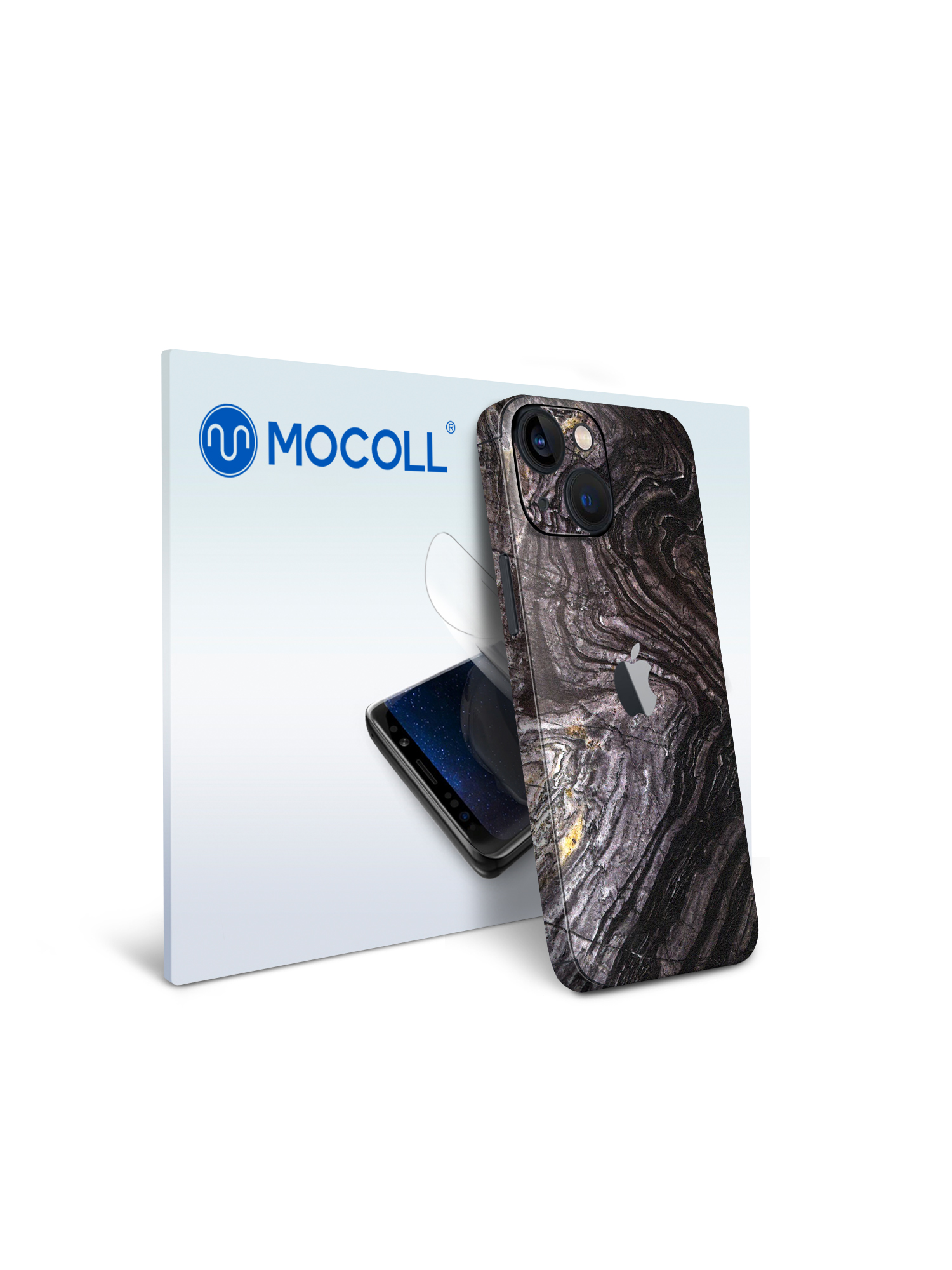 

Гидрогелевая защитная пленка MOCOLL для задней панели Apple iPhone 13 Камень Черный