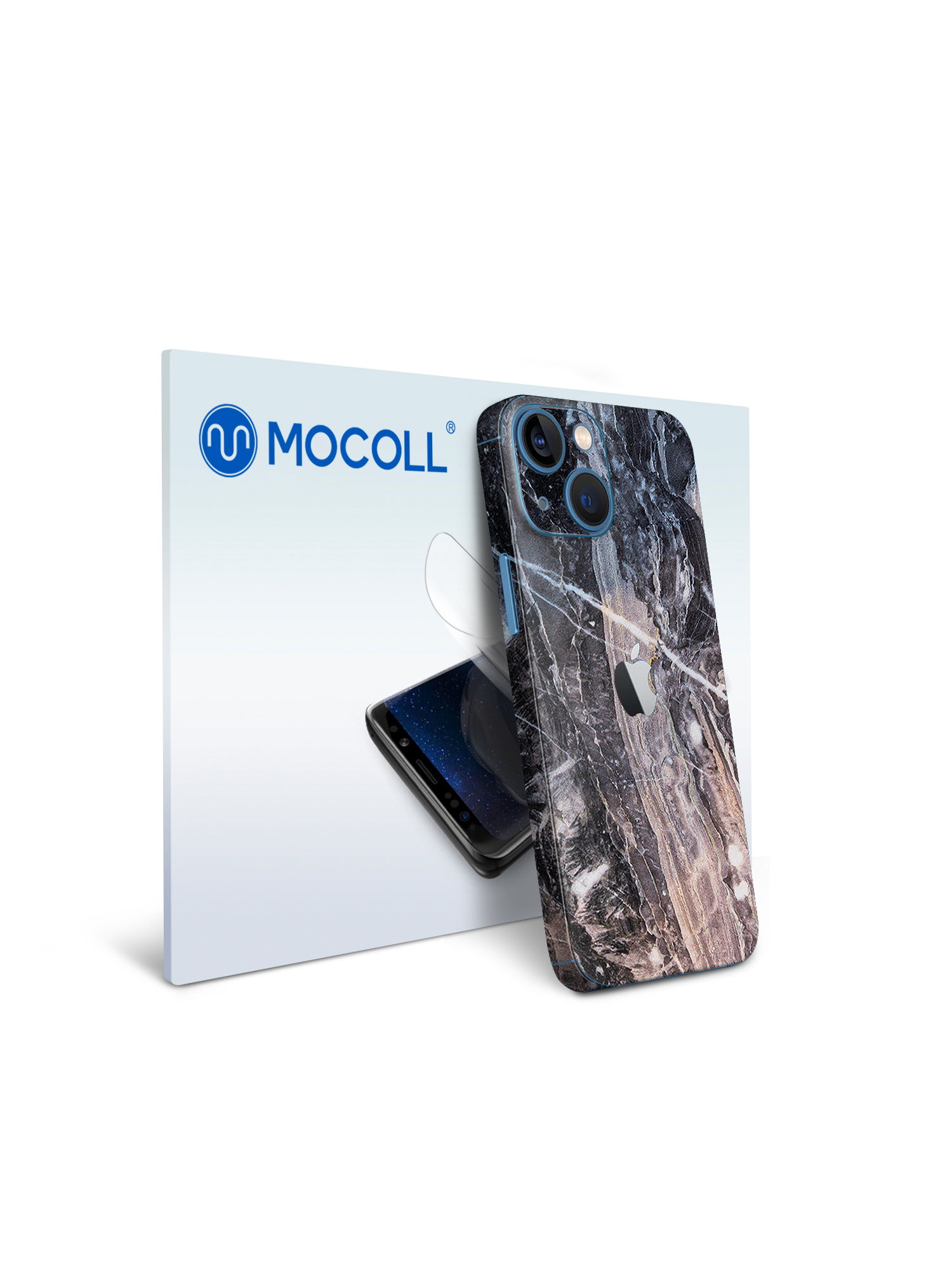 

Гидрогелевая защитная пленка MOCOLL для задней панели Apple iPhone 13 Камень Серый