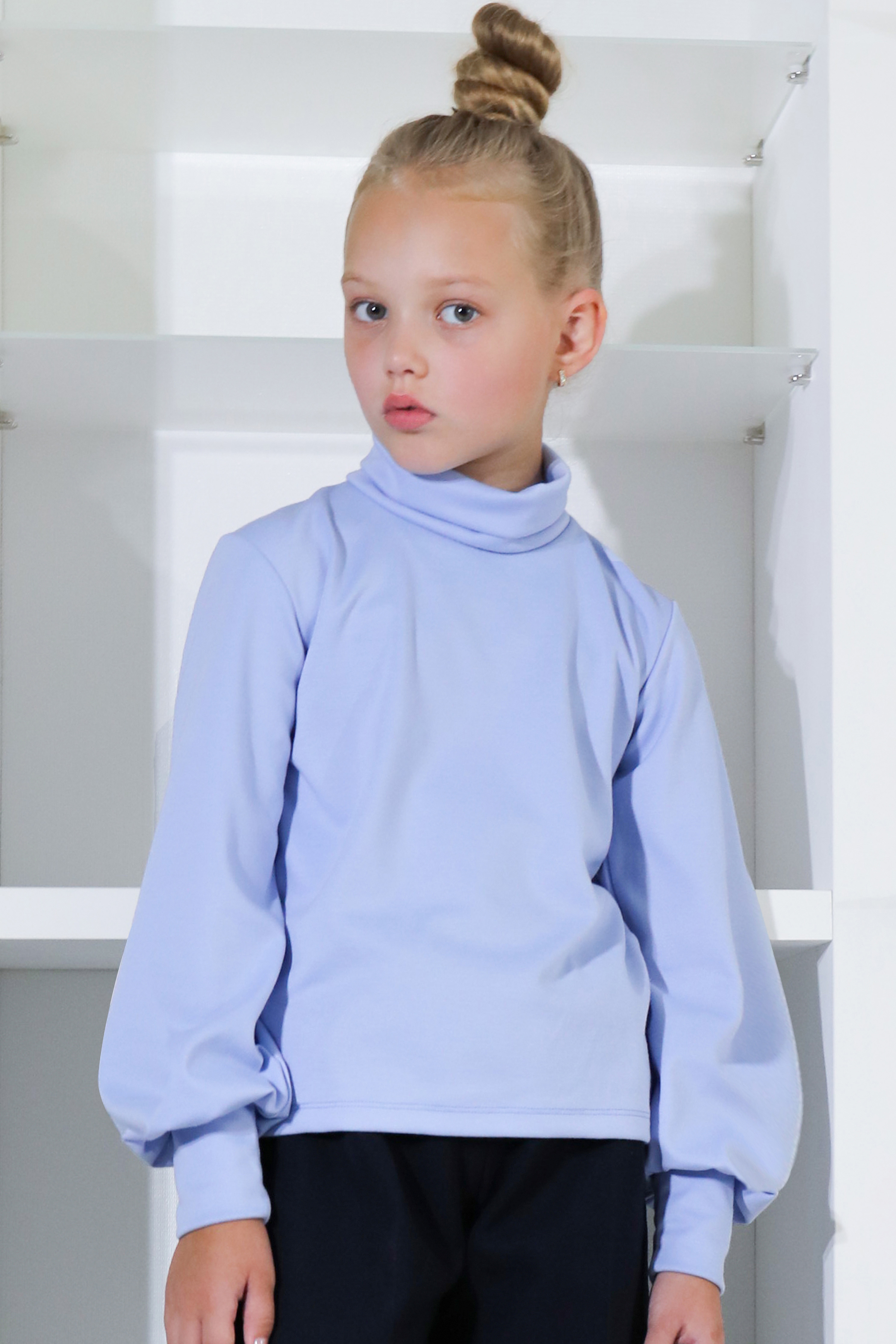 Блузка детская EVA BERTEN Д014, голубой, 140