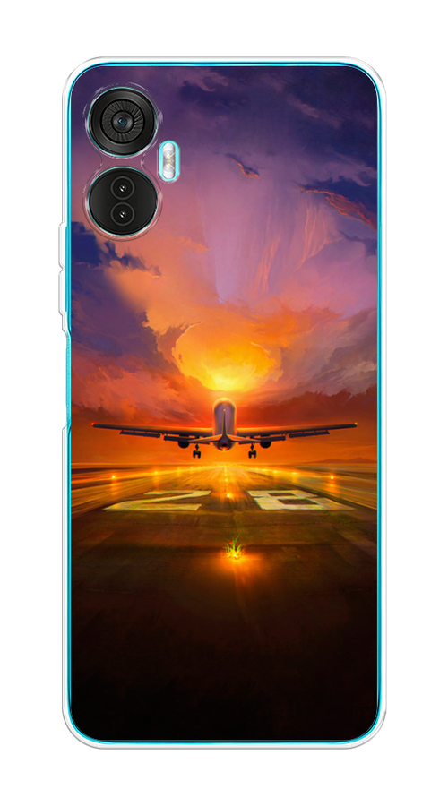 

Чехол на Itel Vision 5 Plus "Самолет на посадке", Оранжевый;синий, 3201150-6