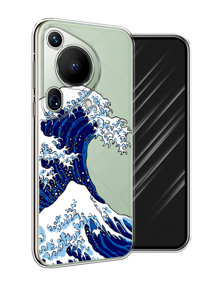 

Чехол Awog на Huawei Pura 70 Ultra "Волна в Канагаве", Синий;белый, 6124550-1