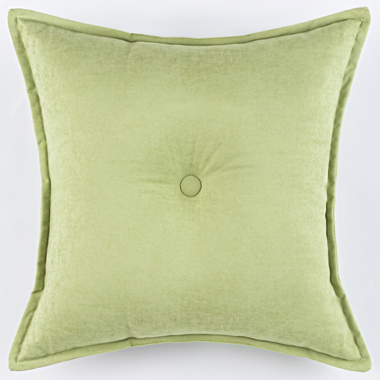 фото Декоративная подушка канвас с пуговицей zengintex, 45х45 см, светло-зеленый