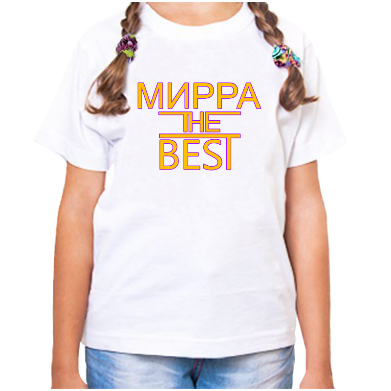 

Футболка девочке белая 28 р-р мирра the best, Белый, fdd_Mirra_the_best_