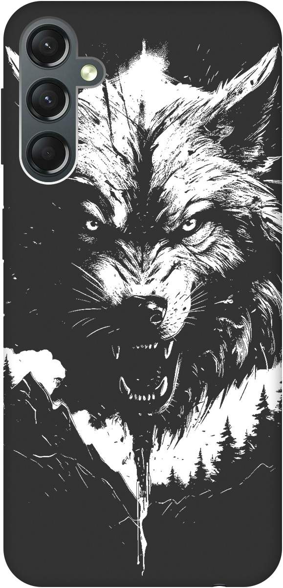 

Ультратонкий защитный чехол-накладка Soft Touch для Samsung Galaxy A24 с 3D принтом черный, Черный;белый, 20001389