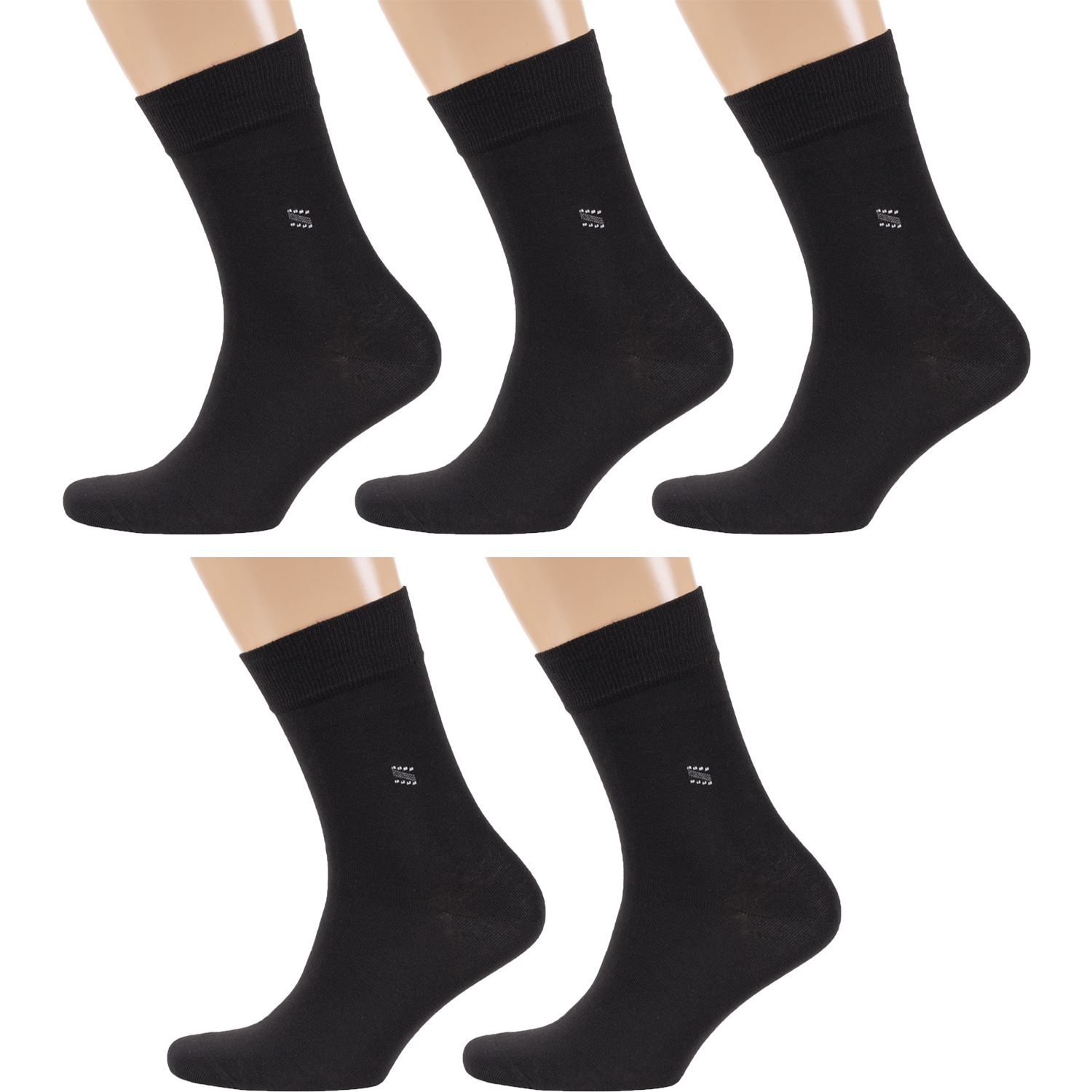 

Комплект носков мужских Rusocks 5-М-196 черных 27, Черный, 5-М-196