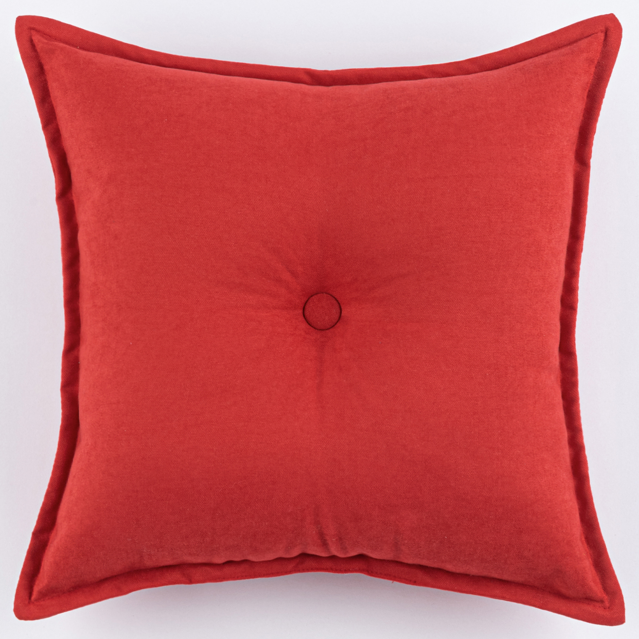 фото Декоративная подушка канвас с пуговицей zengintex, 45х45 см, красный