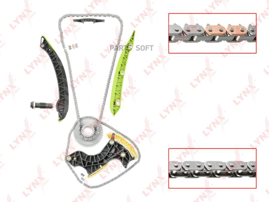 

LYNXAUTO TK-0108 К-кт цепи ГРМ MERCEDES C180-250W204 07-14 /E200-250W212 09 1шт