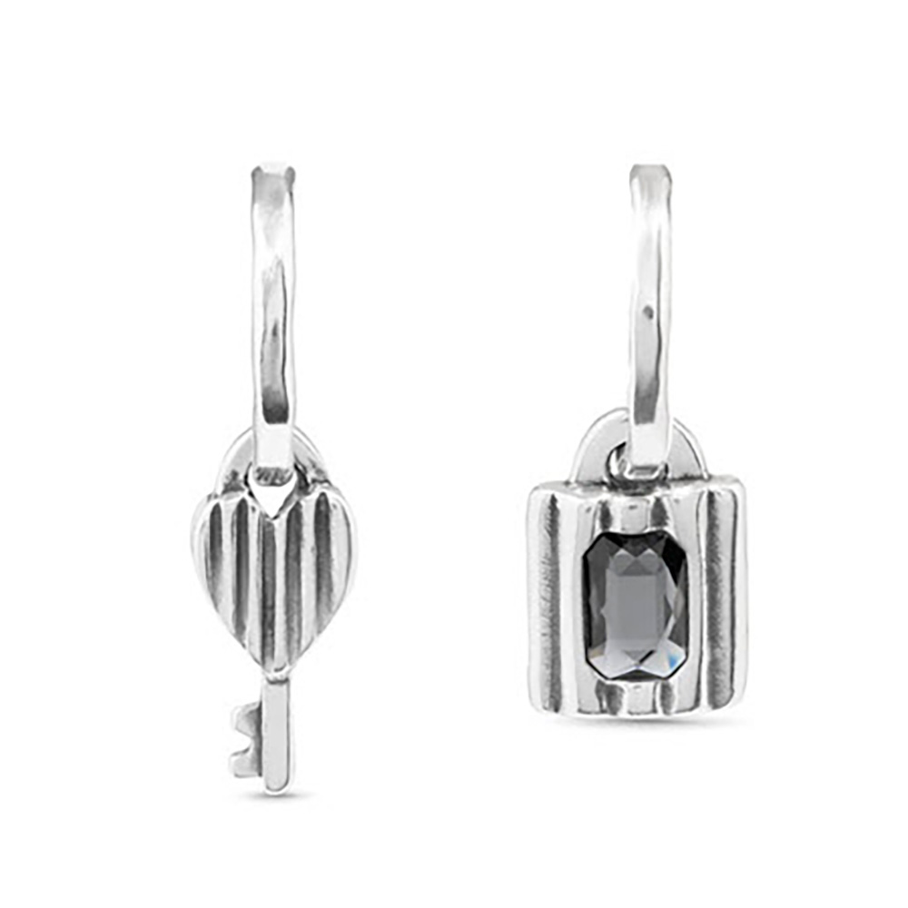 

Серьги из бижутерного сплава UNOde50 PEN0884GRSMTL0U, кристалл, PEN0884GRSMTL