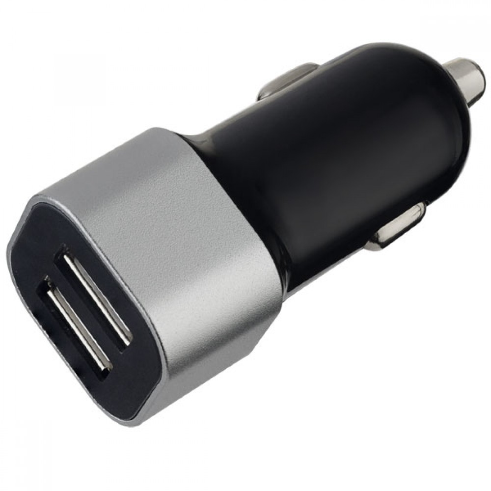 фото Автомобильное зарядное устройство perfeo с двумя разъемами usb, 2.4a, черный (i4620)