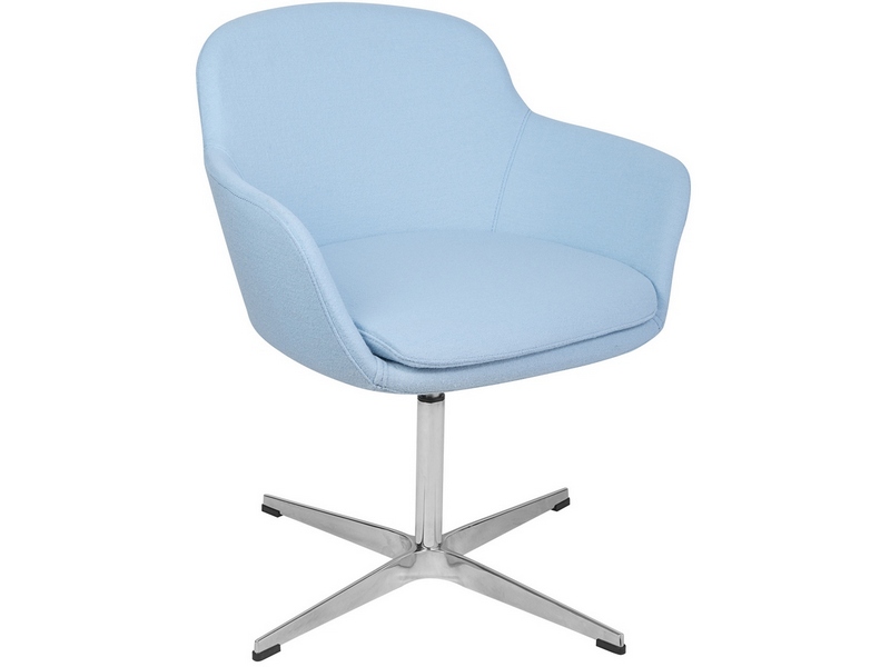Дизайнерское кресло из кашемира Беон A646-5 (Elegance S) Светло-голубой