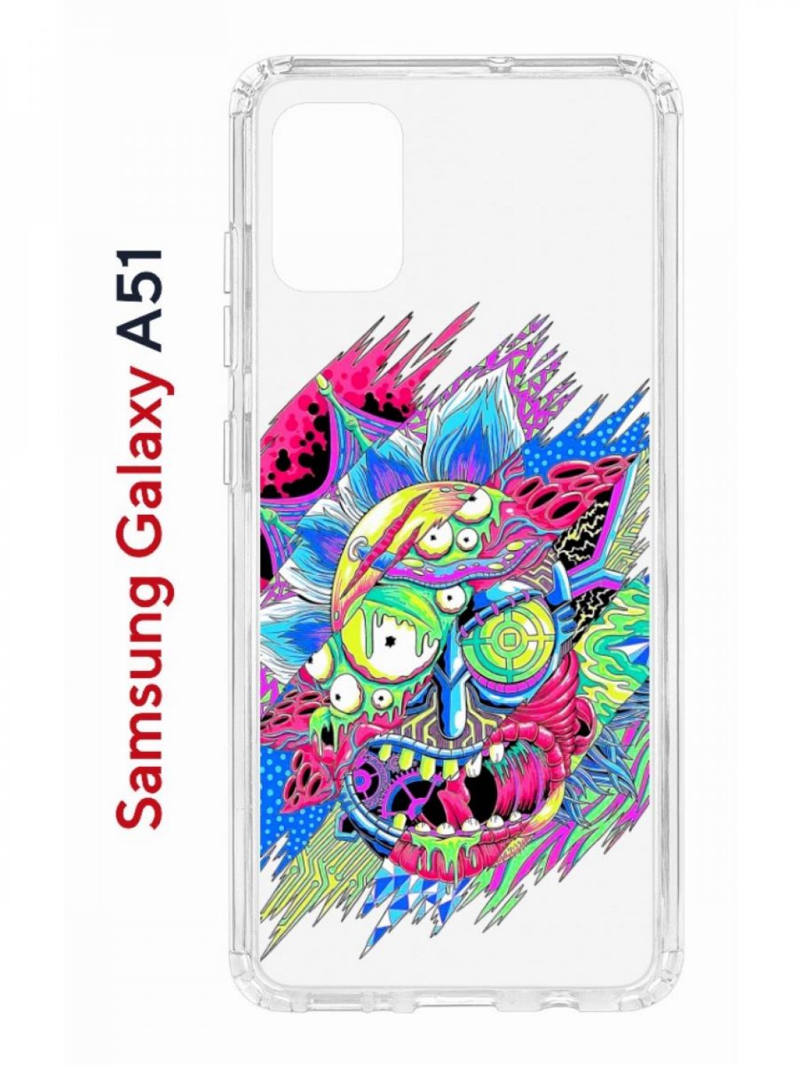 Чехол на Samsung Galaxy A51 с принтом Kruche Print Многоликий Рик, противоударный бампер