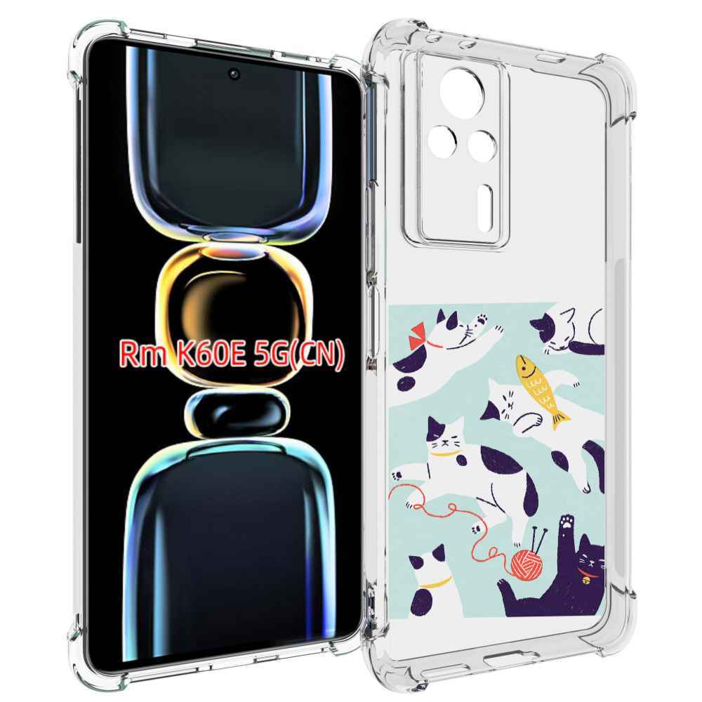 

Чехол MyPads коты-с-клубками для Xiaomi Redmi K60E, Tocco
