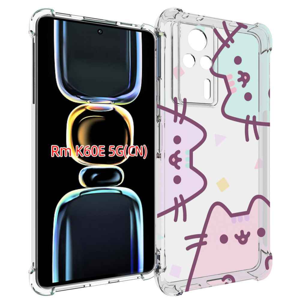 

Чехол MyPads котики зеленый фиолетовый розовый женский для Xiaomi Redmi K60E, Tocco