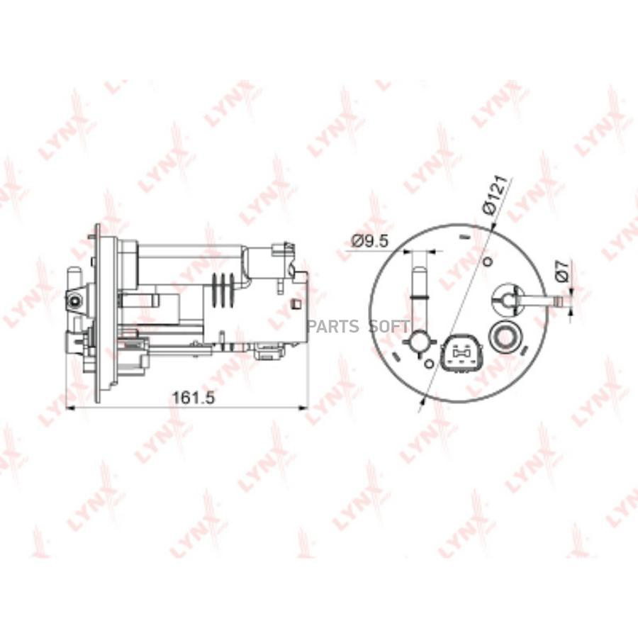 LYNXAUTO LF1080M Фильтр топливный