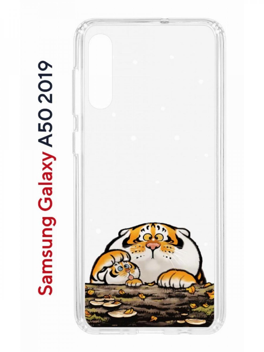 Чехол на Samsung A50,A50S,A30S 2019 Kruche Print тигр первый снег, противоударный бампер