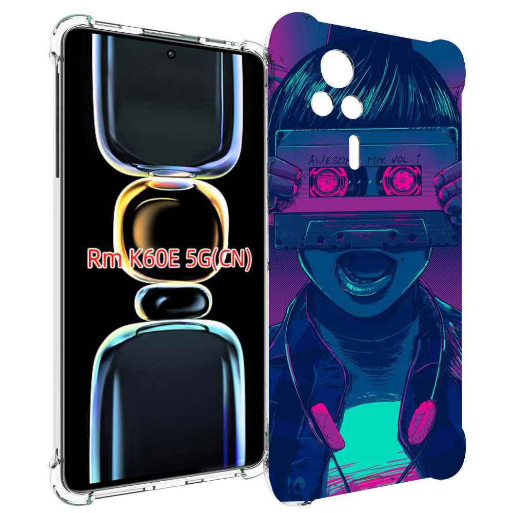 

Чехол MyPads киберпанк с кассетой для Xiaomi Redmi K60E, Tocco