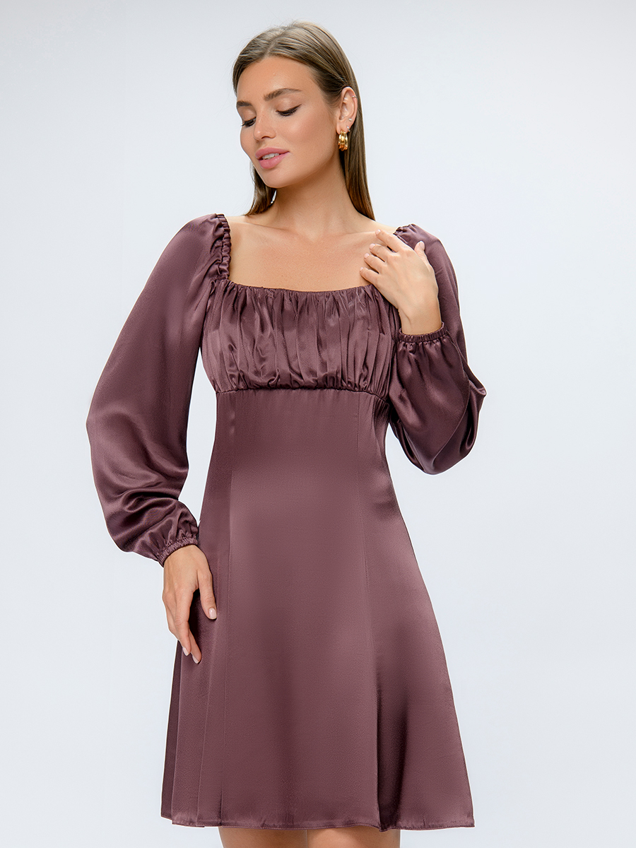 

Платье женское 1001dress 102646 коричневое 48 RU, Коричневый, 102646