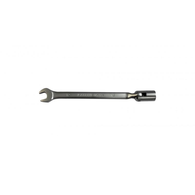 Ключ рожково-торцевой PATRON P-75219F(R) шарнирный 19 мм ключ рожково торцевой шарнирный 13мм на пластиковом держателе 1шт rock force rf75213r