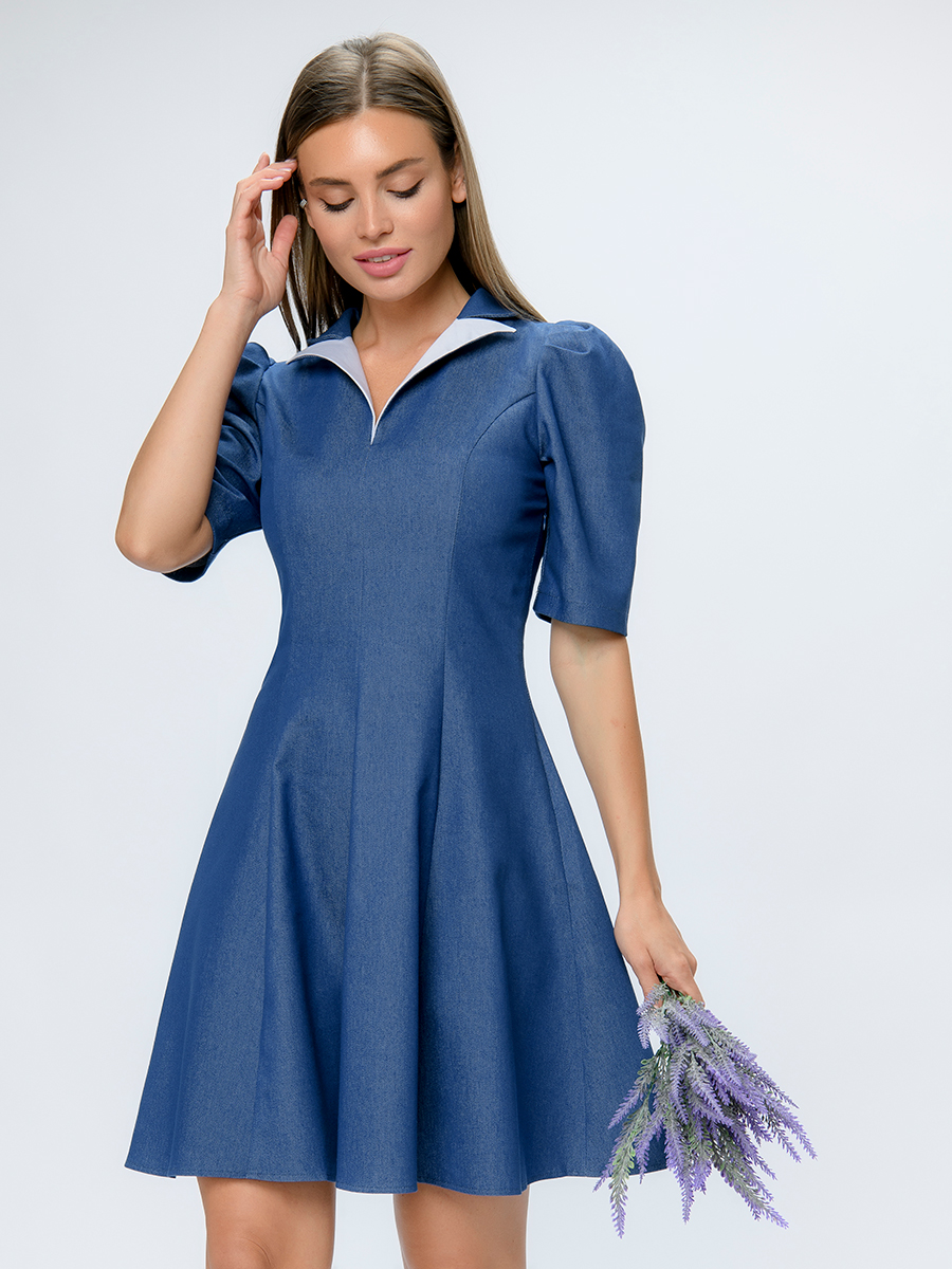 

Платье женское 1001dress 102670 синее 48 RU, Синий, 102670