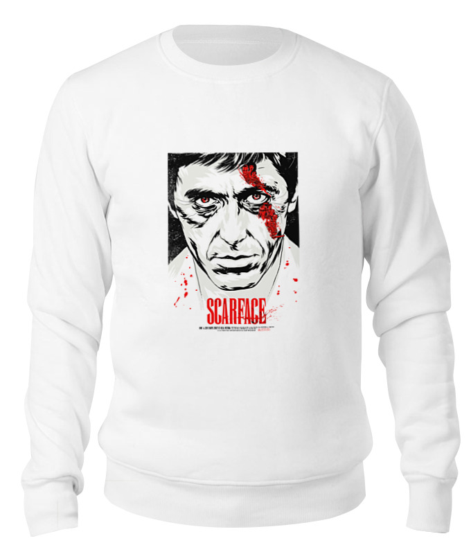 

Свитшот унисекс Printio Лицо со шрамом (scarface) белый XL, Лицо со шрамом (scarface)