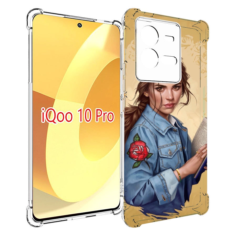 

Чехол MyPads девушка-в-бежевом-фоне для Vivo iQOO 10 Pro, Прозрачный, Tocco