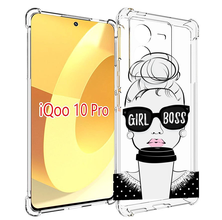 

Чехол MyPads девушка-босс женский для Vivo iQOO 10 Pro, Прозрачный, Tocco