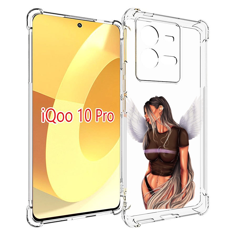 

Чехол MyPads девушка-ангел-с-крыльями женский для Vivo iQOO 10 Pro, Прозрачный, Tocco