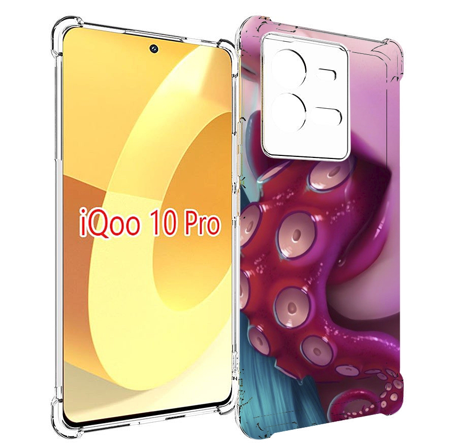 

Чехол MyPads девушка с щупальцой женский для Vivo iQOO 10 Pro, Прозрачный, Tocco