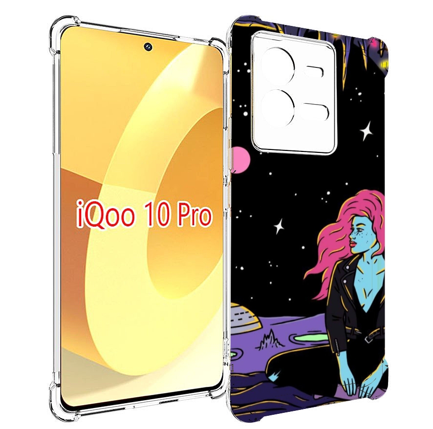

Чехол MyPads девушка с красными волосами в космосе женский для Vivo iQOO 10 Pro, Прозрачный, Tocco