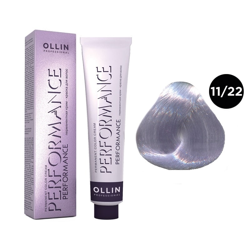 Краска для волос Ollin Professional Performance 11/22 Специальный блондин фиолетовый 60 мл ollin megapolis интенсивный крем для волос на основе черного риса 250 мл