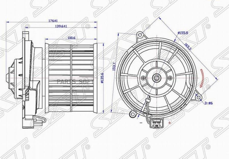 

SAT Мотор отопителя салона FORD FUSION 02-/FIESTA 02-