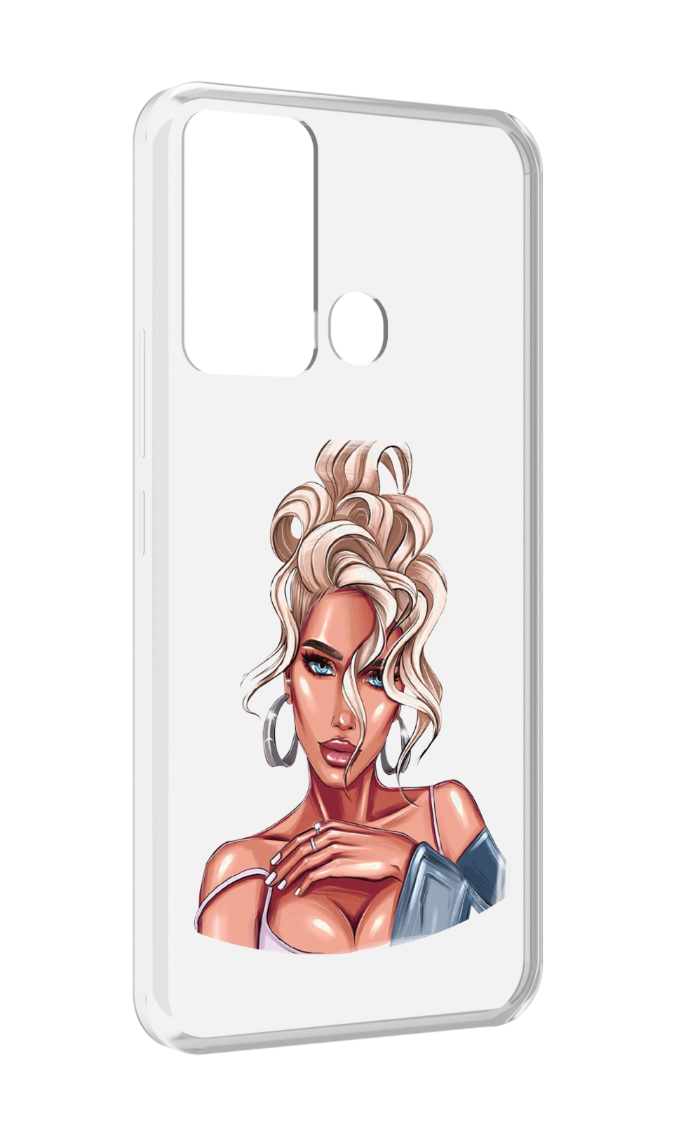 

Чехол MyPads красивая-блондинка женский для Infinix Hot 12i, Прозрачный, Tocco