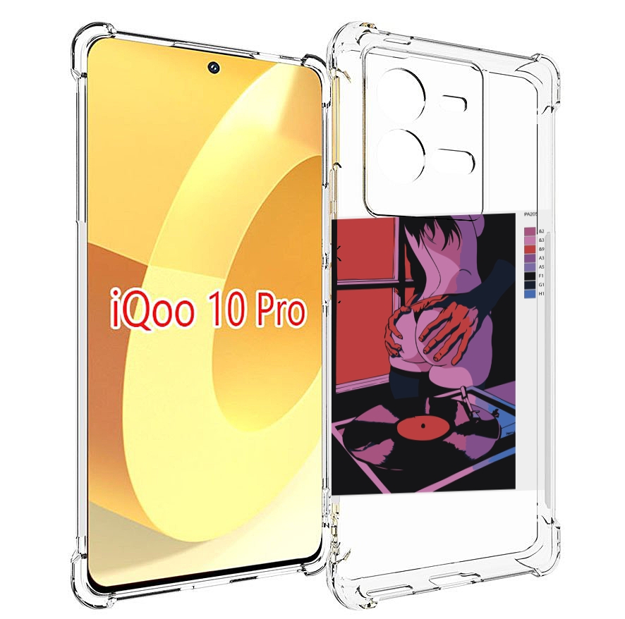 

Чехол MyPads девушка красивая сзади женский для Vivo iQOO 10 Pro, Прозрачный, Tocco